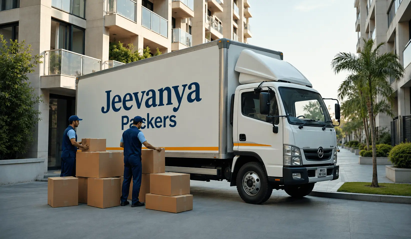 Jeevanya Packers and Movers team handling home and office relocation services